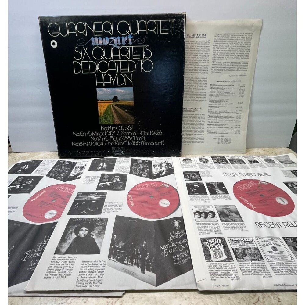 Guarneri Mozart Six Quartets Dedicated To Haydn 3LP Box Set RCA Red Seal CRL1988